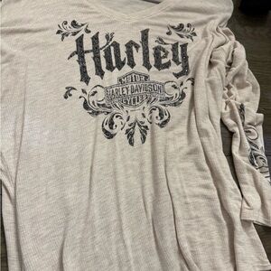 Harley-Davidson Women’s Beige Long Sleeve Tee